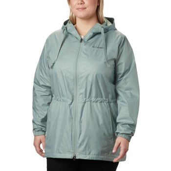 Columbia Auroras Wake III Mid Plus Size, Chamarras Verdes Para Mujer | 517620-NFK